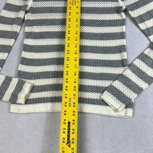 Velvet by Graham & Spencer Sweater Women's P (0-2) Gray White Striped - Picture 3 of 5